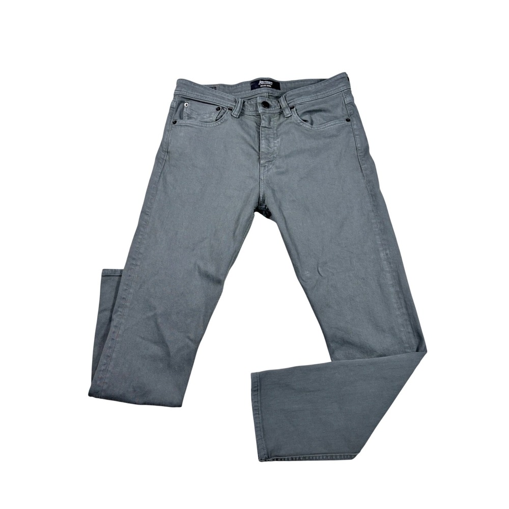 Revtown Decade Denim Tapered Jeans Mens 32x30 Charcoal Grey Performance Stretch